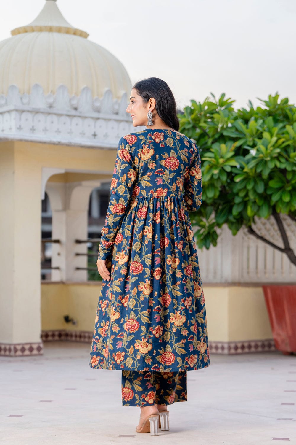 MT Pure Cotton Printed Anarkali Kurti With Bottom Dupatta Suppliers In India